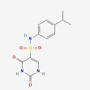 molecular formula C13H15N3O4S B11309192 2-hydroxy-6-oxo-N-[4-(propan-2-yl)phenyl]-1,6-dihydropyrimidine-5-sulfonamide 