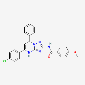 N-[5-(4-chlorophenyl)-7-phenyl-3,7-dihydro[1,2,4]triazolo[1,5-a]pyrimidin-2-yl]-4-methoxybenzamide