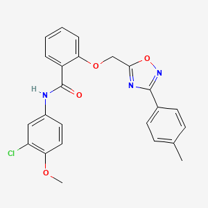 N-(3-chloro-4-methoxyphenyl)-2-{[3-(4-methylphenyl)-1,2,4-oxadiazol-5-yl]methoxy}benzamide