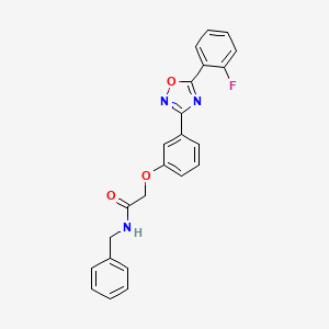 N-benzyl-2-{3-[5-(2-fluorophenyl)-1,2,4-oxadiazol-3-yl]phenoxy}acetamide