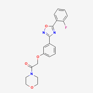 2-{3-[5-(2-Fluorophenyl)-1,2,4-oxadiazol-3-yl]phenoxy}-1-(morpholin-4-yl)ethanone