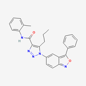 molecular formula C26H23N5O2 B11309237 N-(2-methylphenyl)-1-(3-phenyl-2,1-benzoxazol-5-yl)-5-propyl-1H-1,2,3-triazole-4-carboxamide 