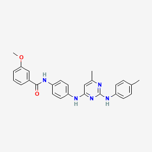 3-methoxy-N-[4-({6-methyl-2-[(4-methylphenyl)amino]pyrimidin-4-yl}amino)phenyl]benzamide