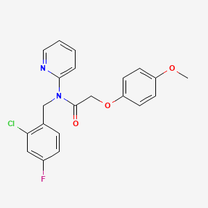 N-(2-chloro-4-fluorobenzyl)-2-(4-methoxyphenoxy)-N-(pyridin-2-yl)acetamide