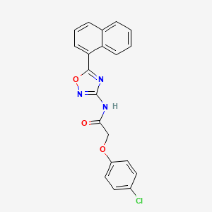 molecular formula C20H14ClN3O3 B11309293 2-(4-chlorophenoxy)-N-[5-(naphthalen-1-yl)-1,2,4-oxadiazol-3-yl]acetamide 