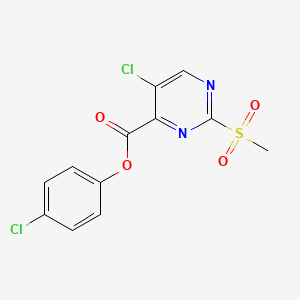 4-Chlorophenyl 5-chloro-2-(methylsulfonyl)pyrimidine-4-carboxylate