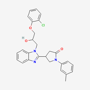 4-{1-[3-(2-chlorophenoxy)-2-hydroxypropyl]-1H-benzimidazol-2-yl}-1-(3-methylphenyl)pyrrolidin-2-one