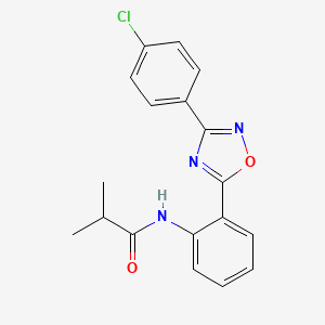 N-{2-[3-(4-chlorophenyl)-1,2,4-oxadiazol-5-yl]phenyl}-2-methylpropanamide