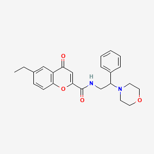 6-ethyl-N-[2-(morpholin-4-yl)-2-phenylethyl]-4-oxo-4H-chromene-2-carboxamide