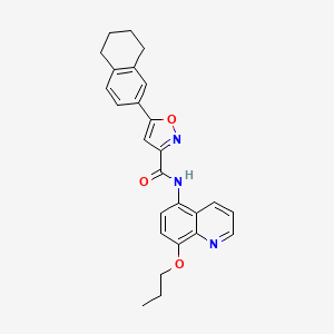 N-(8-propoxyquinolin-5-yl)-5-(5,6,7,8-tetrahydronaphthalen-2-yl)-1,2-oxazole-3-carboxamide