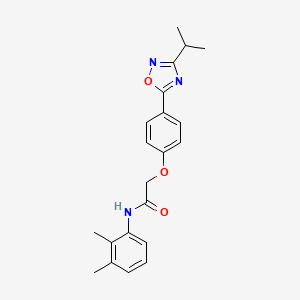 molecular formula C21H23N3O3 B11309363 N-(2,3-dimethylphenyl)-2-{4-[3-(propan-2-yl)-1,2,4-oxadiazol-5-yl]phenoxy}acetamide 