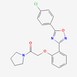 2-{2-[5-(4-Chlorophenyl)-1,2,4-oxadiazol-3-yl]phenoxy}-1-(pyrrolidin-1-yl)ethanone