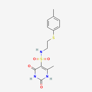 2-hydroxy-4-methyl-N-{2-[(4-methylphenyl)sulfanyl]ethyl}-6-oxo-1,6-dihydropyrimidine-5-sulfonamide