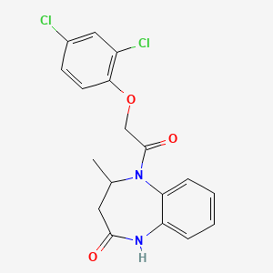 5-[(2,4-dichlorophenoxy)acetyl]-4-methyl-1,3,4,5-tetrahydro-2H-1,5-benzodiazepin-2-one