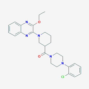 molecular formula C26H30ClN5O2 B11309399 [4-(2-Chlorophenyl)piperazin-1-yl][1-(3-ethoxyquinoxalin-2-yl)piperidin-3-yl]methanone 