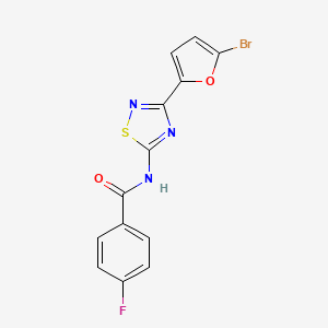 N-[3-(5-bromofuran-2-yl)-1,2,4-thiadiazol-5-yl]-4-fluorobenzamide