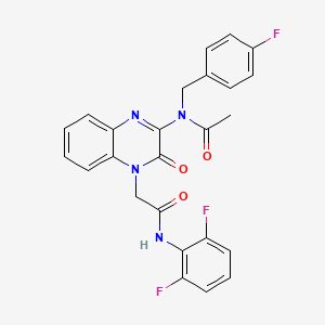 N-(4-{2-[(2,6-difluorophenyl)amino]-2-oxoethyl}-3-oxo-3,4-dihydroquinoxalin-2-yl)-N-(4-fluorobenzyl)acetamide