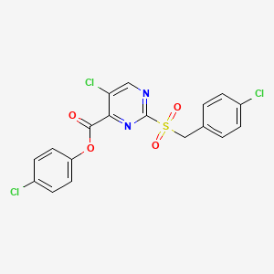 4-Chlorophenyl 5-chloro-2-[(4-chlorobenzyl)sulfonyl]pyrimidine-4-carboxylate