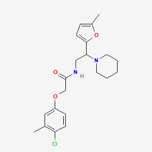 2-(4-chloro-3-methylphenoxy)-N-[2-(5-methylfuran-2-yl)-2-(piperidin-1-yl)ethyl]acetamide