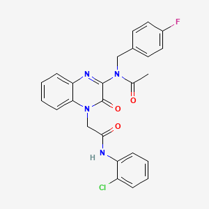 N-(4-{2-[(2-chlorophenyl)amino]-2-oxoethyl}-3-oxo-3,4-dihydroquinoxalin-2-yl)-N-(4-fluorobenzyl)acetamide