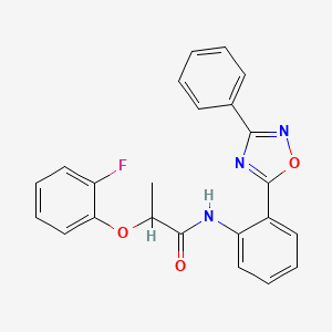 2-(2-fluorophenoxy)-N-[2-(3-phenyl-1,2,4-oxadiazol-5-yl)phenyl]propanamide