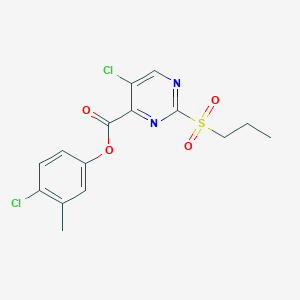 4-Chloro-3-methylphenyl 5-chloro-2-(propylsulfonyl)pyrimidine-4-carboxylate