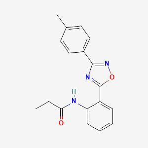 N-{2-[3-(4-methylphenyl)-1,2,4-oxadiazol-5-yl]phenyl}propanamide