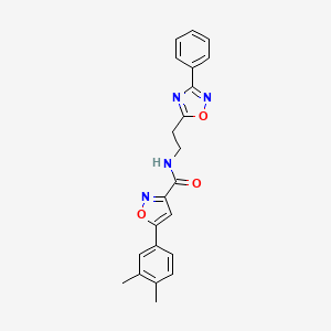 5-(3,4-dimethylphenyl)-N-[2-(3-phenyl-1,2,4-oxadiazol-5-yl)ethyl]-1,2-oxazole-3-carboxamide