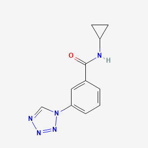 molecular formula C11H11N5O B11309507 N-cyclopropyl-3-(1H-tetrazol-1-yl)benzamide 