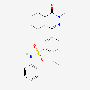 2-ethyl-5-(3-methyl-4-oxo-3,4,5,6,7,8-hexahydrophthalazin-1-yl)-N-phenylbenzenesulfonamide