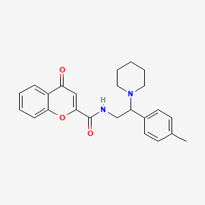 N-[2-(4-methylphenyl)-2-(piperidin-1-yl)ethyl]-4-oxo-4H-chromene-2-carboxamide