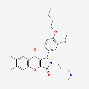 1-(4-Butoxy-3-methoxyphenyl)-2-[3-(dimethylamino)propyl]-6,7-dimethyl-1,2-dihydrochromeno[2,3-c]pyrrole-3,9-dione