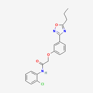 N-(2-chlorophenyl)-2-[3-(5-propyl-1,2,4-oxadiazol-3-yl)phenoxy]acetamide