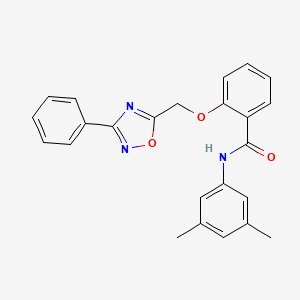 N-(3,5-dimethylphenyl)-2-[(3-phenyl-1,2,4-oxadiazol-5-yl)methoxy]benzamide