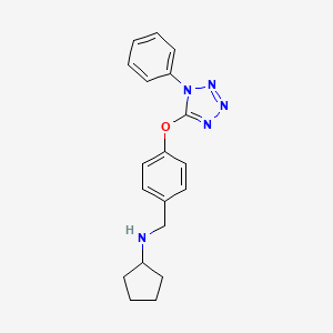 N-{4-[(1-phenyl-1H-tetrazol-5-yl)oxy]benzyl}cyclopentanamine