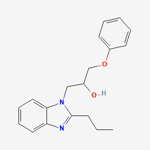 molecular formula C19H22N2O2 B11309612 1-phenoxy-3-(2-propyl-1H-benzimidazol-1-yl)propan-2-ol 