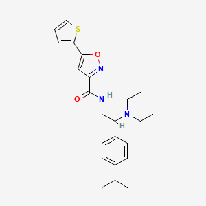 N-[2-(Diethylamino)-2-[4-(propan-2-YL)phenyl]ethyl]-5-(thiophen-2-YL)-1,2-oxazole-3-carboxamide