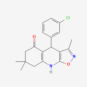 4-(3-Chlorophenyl)-3,7,7-trimethyl-4,6,7,8-tetrahydro[1,2]oxazolo[5,4-b]quinolin-5-ol