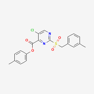 4-Methylphenyl 5-chloro-2-[(3-methylbenzyl)sulfonyl]pyrimidine-4-carboxylate