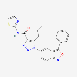 1-(3-phenyl-2,1-benzoxazol-5-yl)-5-propyl-N-(1,3-thiazol-2-yl)-1H-1,2,3-triazole-4-carboxamide