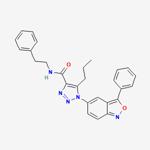 1-(3-phenyl-2,1-benzoxazol-5-yl)-N-(2-phenylethyl)-5-propyl-1H-1,2,3-triazole-4-carboxamide