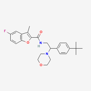 molecular formula C26H31FN2O3 B11309687 N-[2-(4-tert-butylphenyl)-2-(morpholin-4-yl)ethyl]-5-fluoro-3-methyl-1-benzofuran-2-carboxamide 