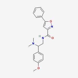 N-[2-(dimethylamino)-2-(4-methoxyphenyl)ethyl]-5-phenyl-1,2-oxazole-3-carboxamide