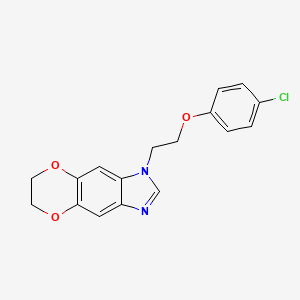 1-[2-(4-chlorophenoxy)ethyl]-6,7-dihydro-1H-[1,4]dioxino[2,3-f]benzimidazole