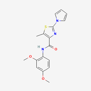 molecular formula C17H17N3O3S B11309735 N-(2,4-dimethoxyphenyl)-5-methyl-2-(1H-pyrrol-1-yl)-1,3-thiazole-4-carboxamide 