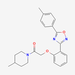 2-{2-[5-(4-Methylphenyl)-1,2,4-oxadiazol-3-yl]phenoxy}-1-(4-methylpiperidin-1-yl)ethanone