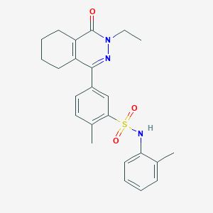 5-(3-ethyl-4-oxo-3,4,5,6,7,8-hexahydrophthalazin-1-yl)-2-methyl-N-(2-methylphenyl)benzenesulfonamide