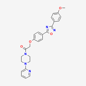 2-{4-[3-(4-Methoxyphenyl)-1,2,4-oxadiazol-5-yl]phenoxy}-1-[4-(pyridin-2-yl)piperazin-1-yl]ethanone