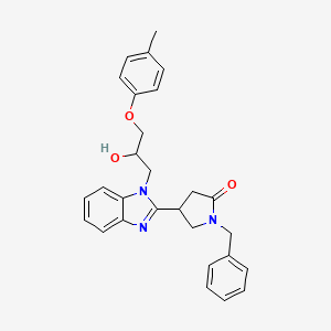 1-benzyl-4-{1-[2-hydroxy-3-(4-methylphenoxy)propyl]-1H-benzimidazol-2-yl}pyrrolidin-2-one