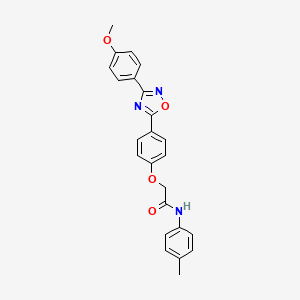 2-{4-[3-(4-methoxyphenyl)-1,2,4-oxadiazol-5-yl]phenoxy}-N-(4-methylphenyl)acetamide